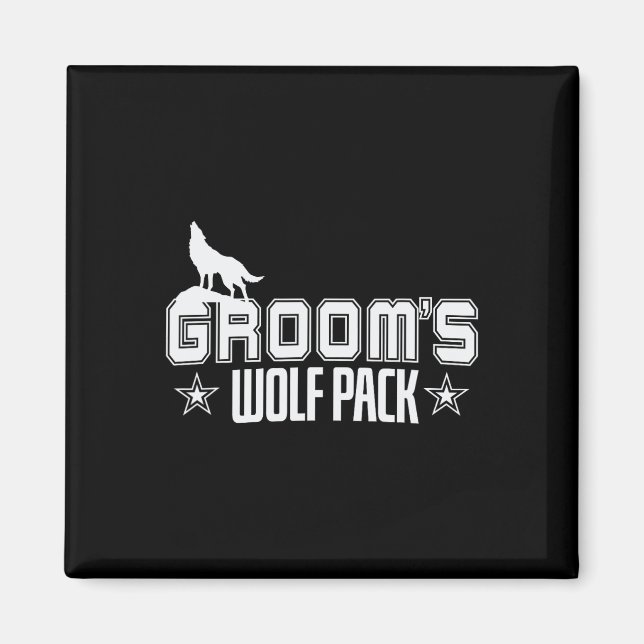 Brudgummens Wolfpack Män Senterparty  Magnet (Framsidan)