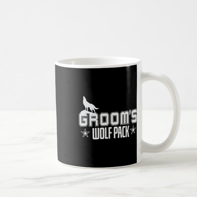 Brudgummens Wolfpack Män Siltillställning  Kaffemugg (Höger)
