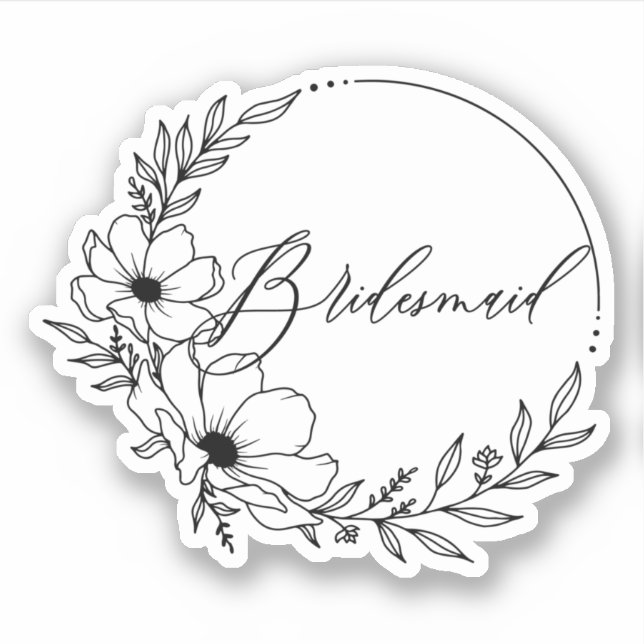 brudgummi klistermärken (Framsida)