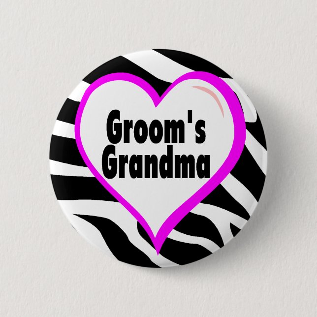 Brudgummormor (hjärtazebra ränder) knapp (Framsida)