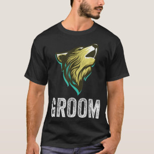 Brudgumms Varg Sällskaps Bröllop Brudgums Brudgums T Shirt