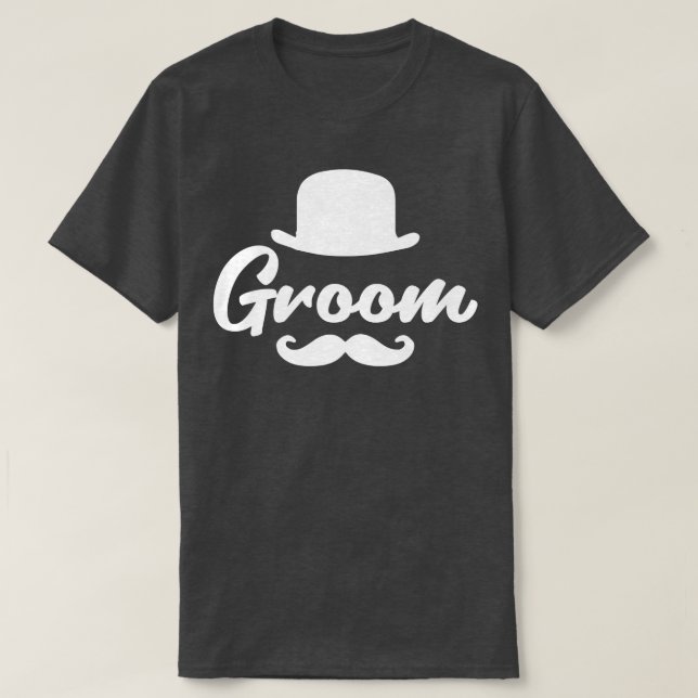 Brudgumshandskar cool retro grafisk design  t shirt (Design framsida)