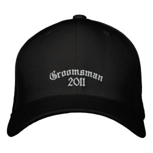 Brudgumshatt Broderad Keps