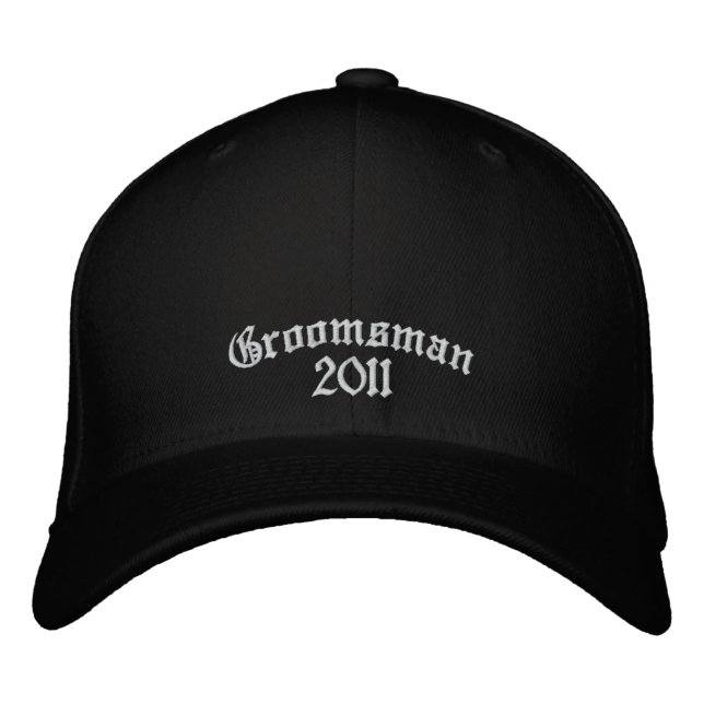 Brudgumshatt Broderad Keps (Framsida)