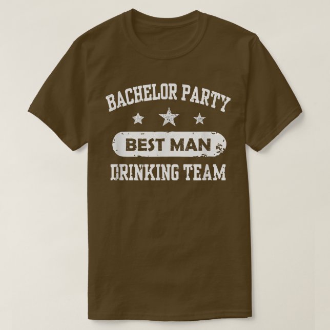 Brudgumslag Bröllopsfest Drickalag Bes Man  T Shirt (Design framsida)