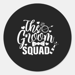 Brudgumssquad 2 runt klistermärke