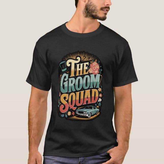 Brudgumssquad Bröllop Bachelorfest Brudgummar 1 T Shirt (Framsida)