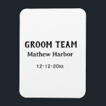 Brudgumsteam best man namn datum möhippa magnet<br><div class="desc">design</div>