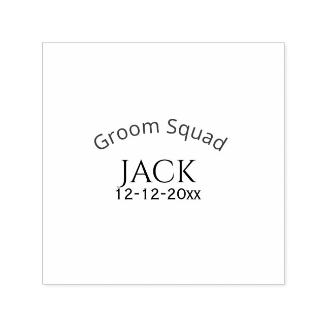 Brudgumsteam namn datum år fet bokstav möhippa självfärgande stämpel (Design)