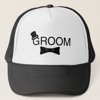 Brudgumtop hat Bowtie Truckerkeps