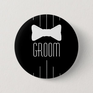 Brudgumvit Bowtie Knapp