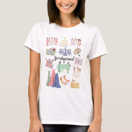 BRUDJUNGFRU Mjuk Vattenfärg Bröllopsbilder T Shirt