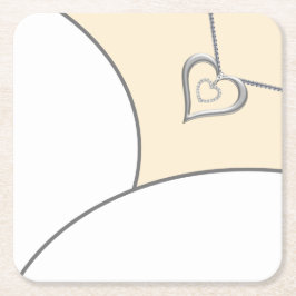 Brudklänning underlägg papper kvadrat