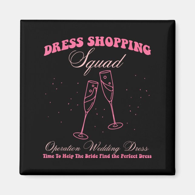 Brudklänningsshopping Squad Operation Bröllopsklän Magnet (Framsidan)