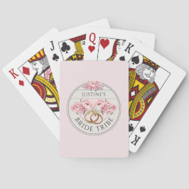 Brudklubb anpassade blommor casinokort