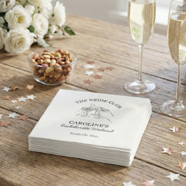 Brudklubb Möhippa Helg Cocktail Favor  Pappersservett
