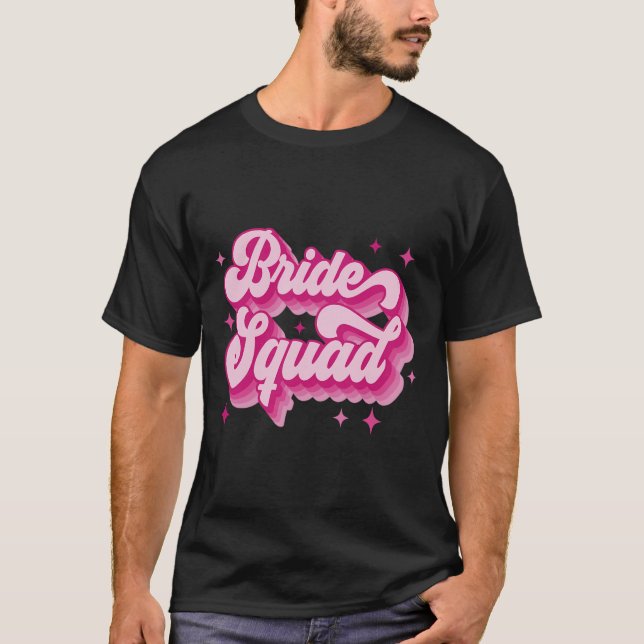 Brudklubb Retro Bröllop Brudparty Möhippa T Shirt (Framsida)