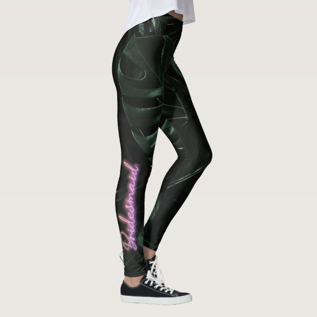 Brudklubb | Tropical Palms Bachelorette Bridal Leggings (Höger)