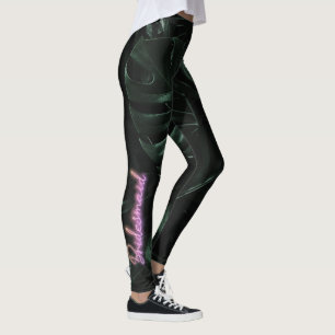 Brudklubb   Tropical Palms möhippa bröllop Leggings