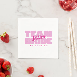 Brudlag att bli brud Bachelorette-fest Rosa Pappersservett