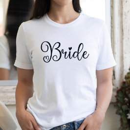 Brudmanus Brud Hjärtan Vit Henparty T Shirt