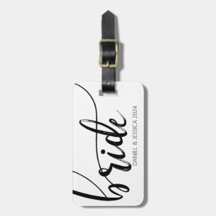 Brudmanus Elegant Minimalist Namn Bagage Tag Bagagebricka