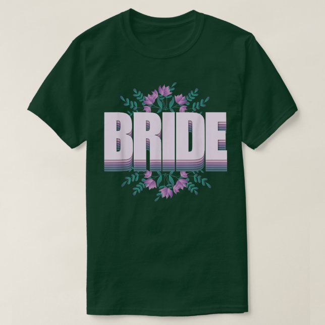 Brudoutfit för möhippan bröllop  t shirt (Design framsida)