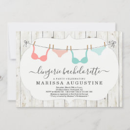 Brudparty Lingeri - Rustik Torklina Inbjudningar