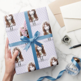 Brudpinneflicka i sneakers på hjärtan presentpapper