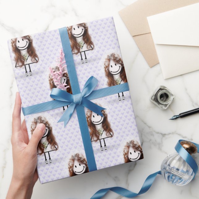 Brudpinneflicka i sneakers på hjärtan  presentpapper (Gifting)