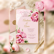Brudrosamhet med pastellrosa peony i akvarell