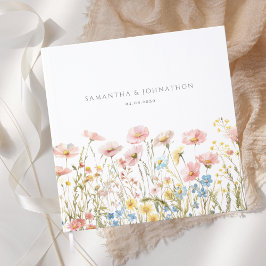 Brudrosavildblomma akvarell bröllop gästböcker