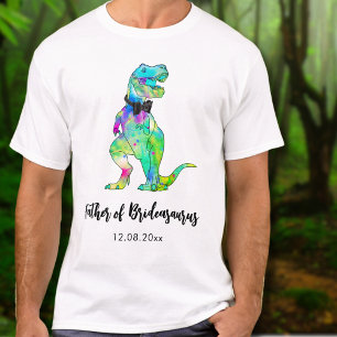 Brudsaurius dinosaur bröllops pappa t shirt