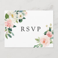 Brudslöj Vit Blommande Blommig Bröllop RSVP