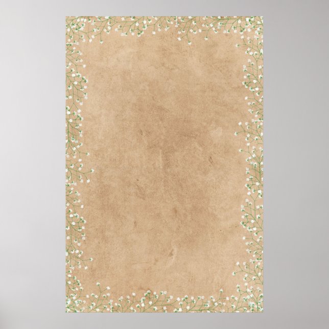 Brudslöja Bröllop Boho Mall För Personalisering Poster (Framsidan)