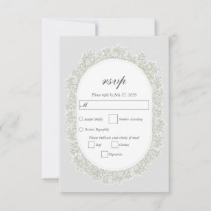 Brudslöja Monogram Gypsophila Blommig Bröllop OSA Kort