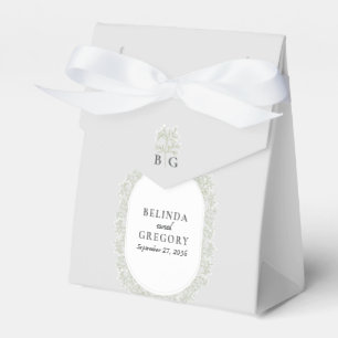 Brudslöja Monogram Gypsophila Blommig Bröllop Presentaskar