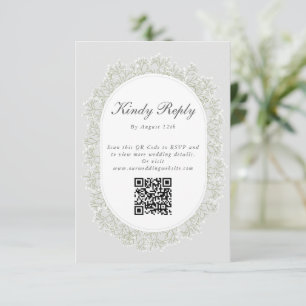 Brudslöja Monogram Gypsophila Blommig Bröllop Tilläggskort