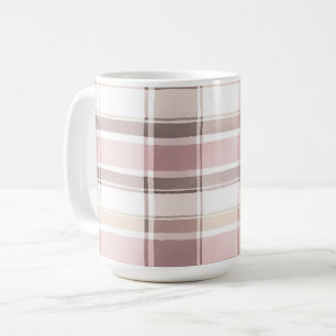 Brudslöja Rosa Kräm Brunrandiga Ränder Bröllopsfes Kaffemugg