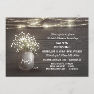 BrudslöjaMasonburken tänder möhippan Inbjudningar