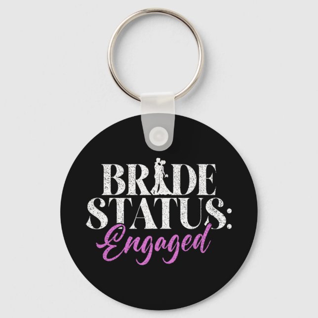 Brudstatus Engagerad Brud Att Vara  Nyckelring (Framsida)