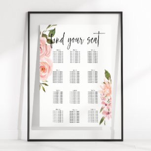 Brudstolpsdiagram med rosor i rosa nyans poster
