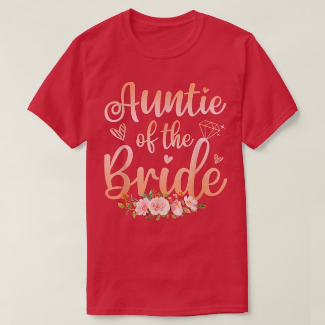 Brudtanta Roligt Bröllopsdusch Kvinnor  T Shirt (Design framsida)