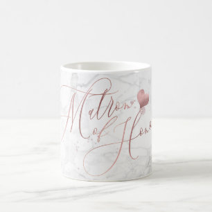 Brudtärna/Ära+Marmor+Falskt RosenGuld Manus Kaffemugg