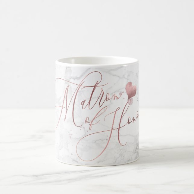 Brudtärna/Ära+Marmor+Falskt RosenGuld Manus Kaffemugg (Center)