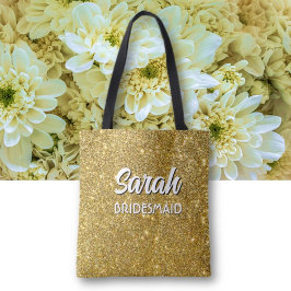 Brudtärna Bling! Anpassad söt bröllopsdeltagare Tygkasse