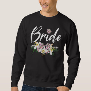 Brudtärna Blommig Krans Bröllopsdusch Bröllop Brud Lång Ärmad Tröja