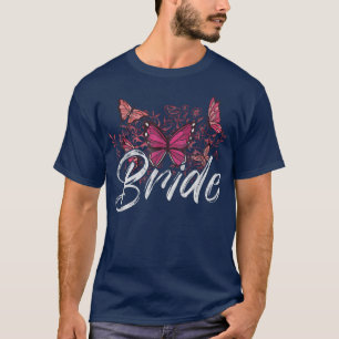 Brudtärna Blommig Krans Bröllopsdusch Bröllop Brud T Shirt