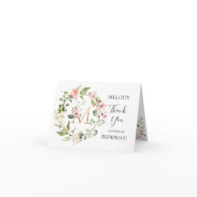 Brudtärna blomsterkrans monogram bokstav M