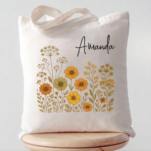 Brudtärna Boho vildblomma brudtärna skräddarsydd Tygkasse